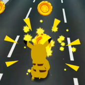 pika pika run 3D icon