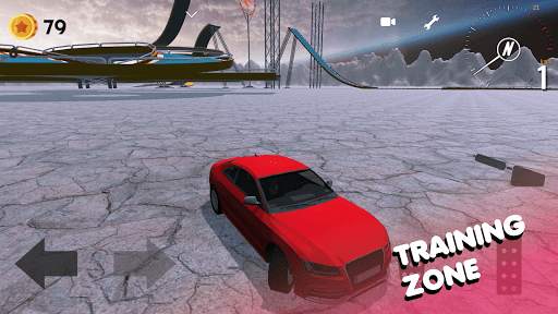 Mega rampa: skyblock parkour car jump stunts & run screenshot 3