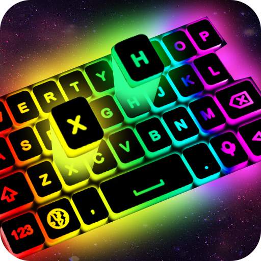 Neon Keyboard Theme - LED Light Background 1.1