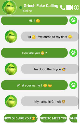 Talk To Grinchs : Grinch Fake Video Call simulator screenshot 6