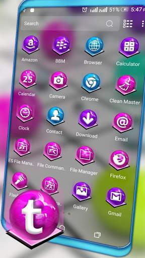 3D Color Balls Launcher Theme screenshot 2