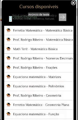 Tutoriais de matemática screenshot 2