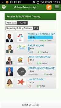 IEBC Provisional Results screenshot 1