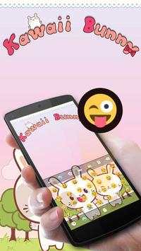 Kawaii Bunny GO Keyboard Theme screenshot 2