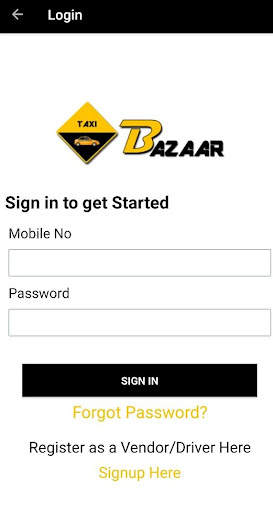 TaxiBazaar Vendor App screenshot 1
