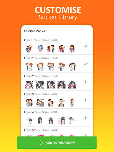 My WA Love Stickers App: Free Love Stickers screenshot 2