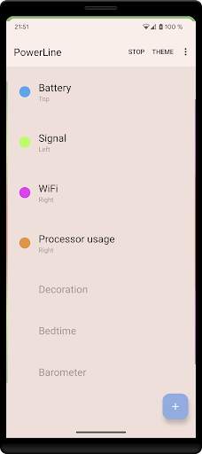 PowerLine: Status Bar meters screenshot 1