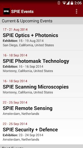 SPIE Conferences screenshot 2