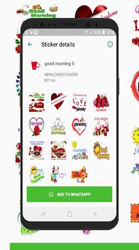 Good Morning & Night Stickers for WhatsApp screenshot 8