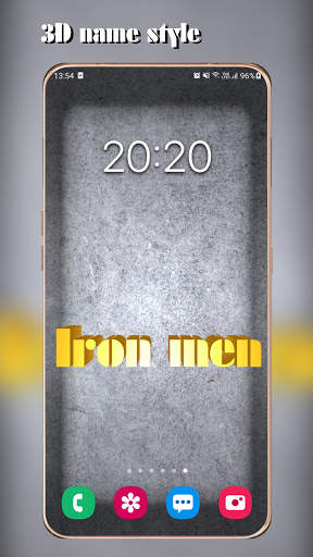 3D My Name Live Wallpaper - Gravity background screenshot 2