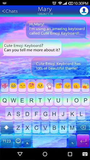 Fantasy Sea Theme – Emoji Keyboard 🌊 screenshot 2