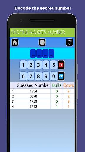 Bulls and Cows : the number game 🔢 screenshot 3