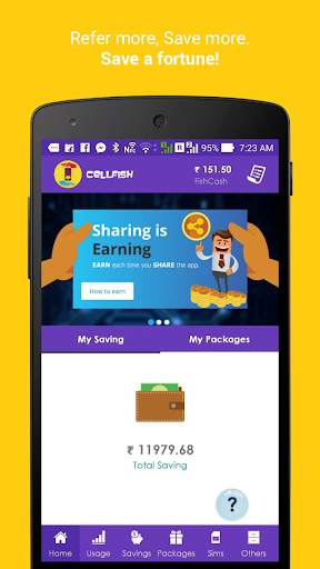 Cell.Fish - Safe SMS, Slick Dialer, Save Money Wiz स्क्रीनशॉट 8