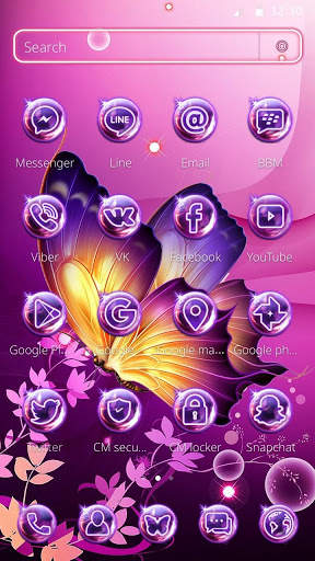 Sparkling Butterfly wand Theme screenshot 5