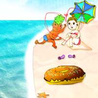 Beach!Donut Boy and Girl Trial on 9Apps