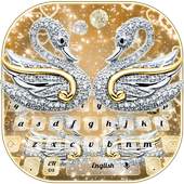 Luxurious Golden Swan Keyboard 10001002