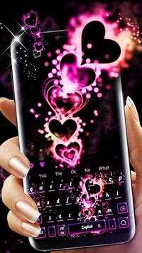 Neon Pink Love Keyboard screenshot 2