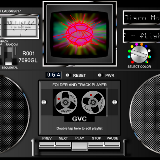 GVC 7090 GL folder player VU-meter visualization icon