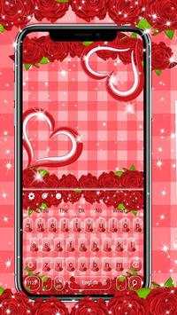Lovely Red Rose Keyboard Theme screenshot 1