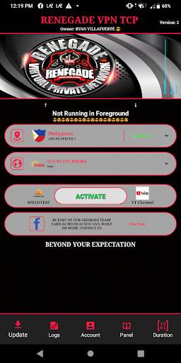 RENEGADE VPN TCP screenshot 1