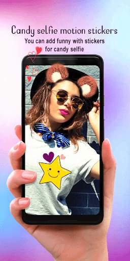 Candy selfie motion stickers screenshot 1