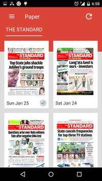 The Standard/Nairobian Epaper screenshot 1