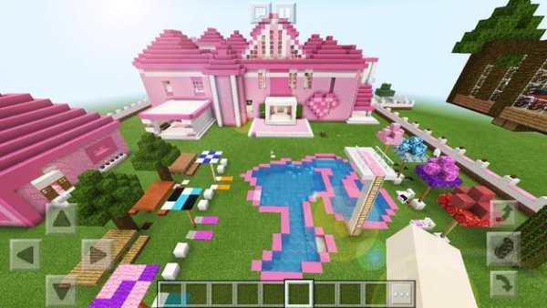 Pink House Minecraft Supermansion Girl Games Free screenshot 2