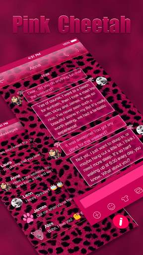 Pink Cheetah Emoji Keyboard स्क्रीनशॉट 2