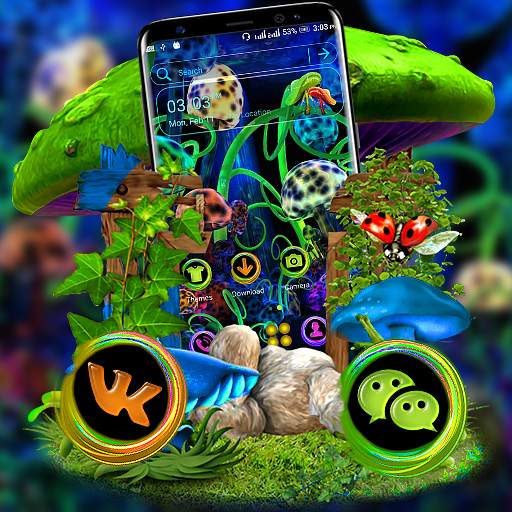 Neon Mushroom Launcher Theme 1.5