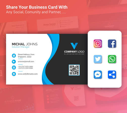 Business Card Maker Visiting Card Maker Photo Logo screenshot 5