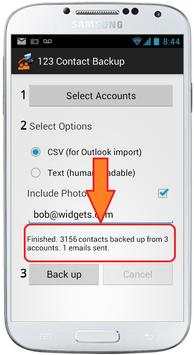 123 Contact Backup screenshot 3
