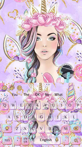 Unicorn Girl keyboard screenshot 4