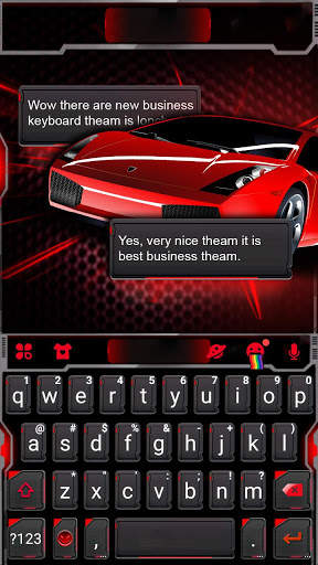 Tema Keyboard Red Sports Car Racing screenshot 1