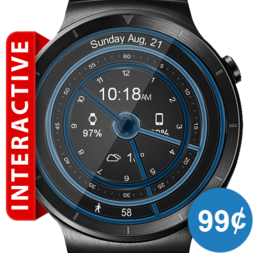 Simple Fuzion HD Watch Face &amp; Clock Widget icon