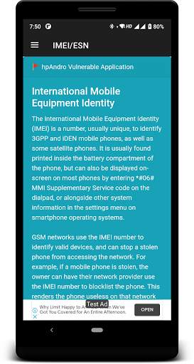 International Mobile Equipment Identity (IMEI) screenshot 2