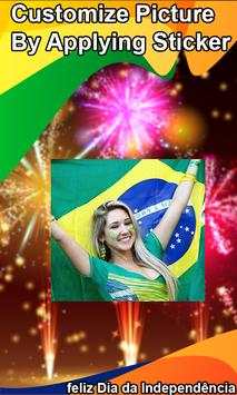 Brazil Independence Day Photo Frame: Face Flag screenshot 1