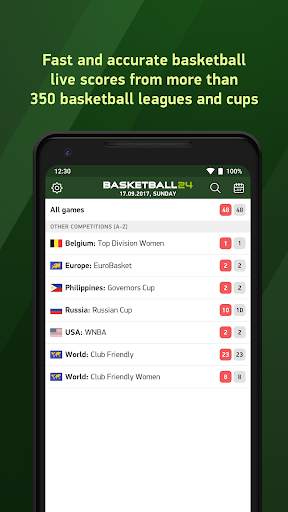 Basketball 24 - live scores screenshot 1