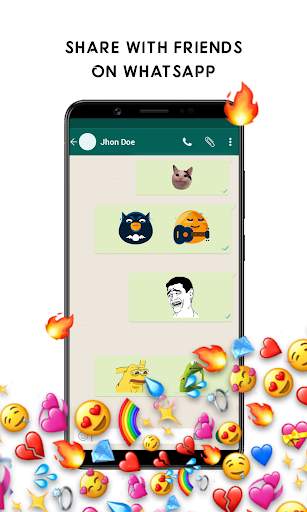 We HD Stickers, 3D Emojis for whatsApp & WAmoji screenshot 4