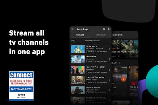 Zattoo - TV Streaming App screenshot 1