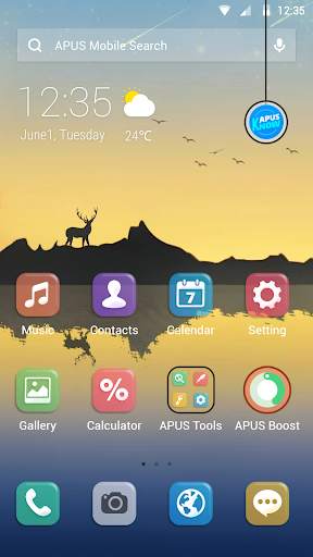 Samsung Note 8 APUS Launcher theme screenshot 1