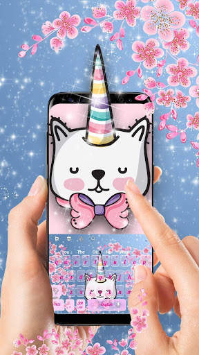 Cute Cat Flower Keyboard screenshot 2