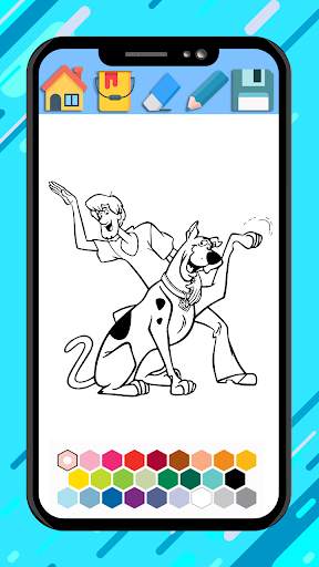Scooby coloring doo cartoon game screenshot 3