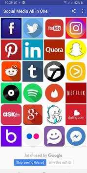 All Social Media and Social Networks in One App screenshot 1