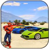 Hero Spiderman and Superman Car Game 1.1
