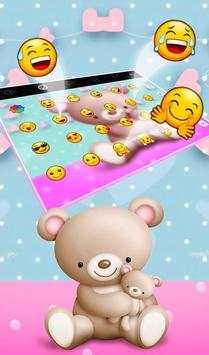 Cute Teddy Bear Keyboard Theme screenshot 4