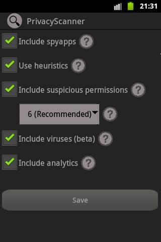 Privacy Scanner (AntiSpy) 3 تصوير الشاشة