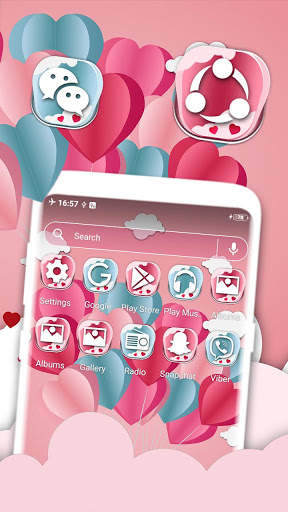 Pink Heart Love Launcher Theme screenshot 4