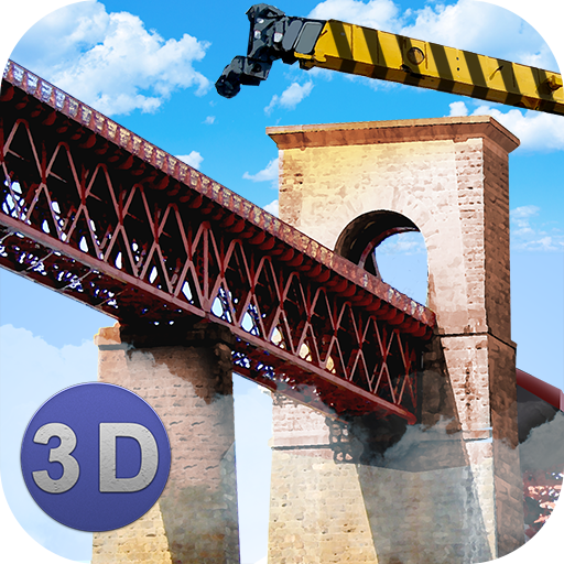 Bridge Construction Crane Sim أيقونة