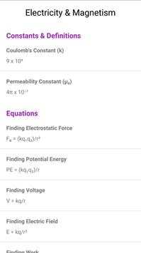 Cheatsheet - Equations & Constants for Science скриншот 3