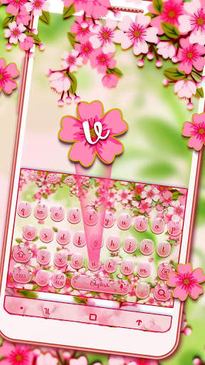 Pink Summer Flower Keyboard screenshot 2
